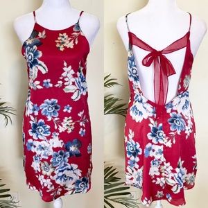 Cotton Candy LA red floral mini dress